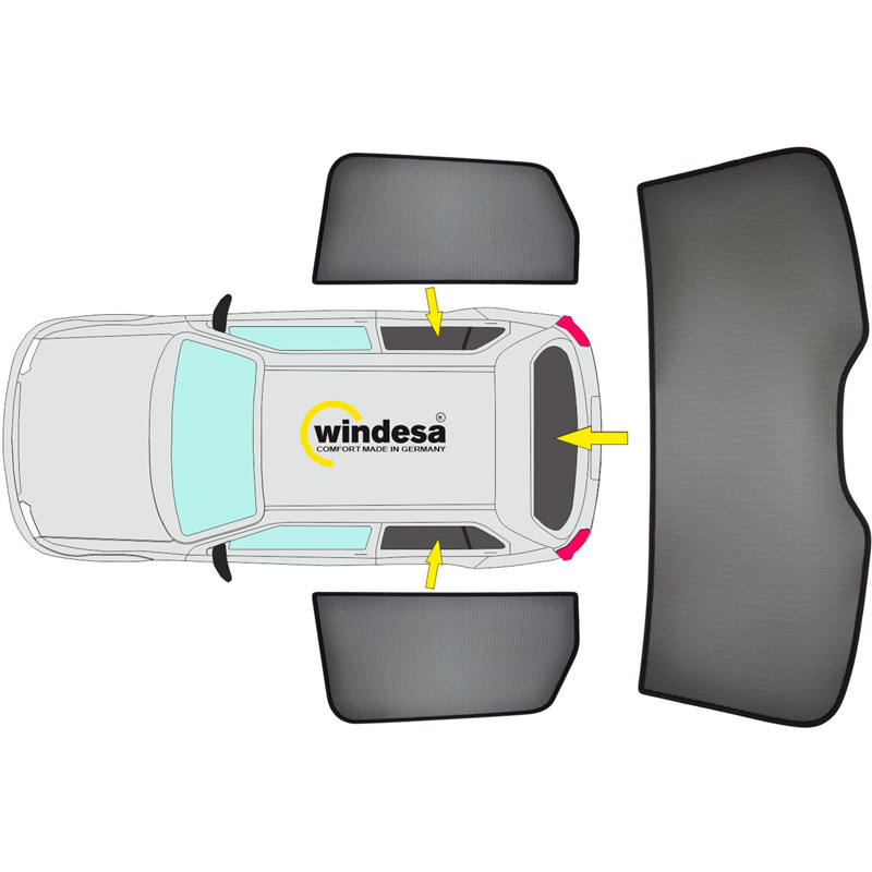 SunClip Zicht- & Zonwering  Toyota C-HR (X1) 2016-2023